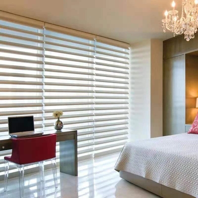 맞춤형 및 수평 구조와 함께 전기 스마트 샴글라 모터 blinds